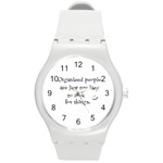 Lazy Round Plastic Sport Watch (M) Front