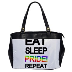 Eat Sleep Pride Repeat Office Handbags by Valentinaart