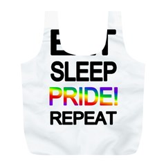 Eat Sleep Pride Repeat Full Print Recycle Bags (l)  by Valentinaart