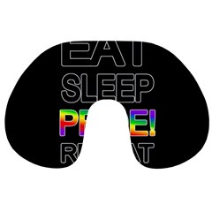 Eat Sleep Pride Repeat Travel Neck Pillows by Valentinaart