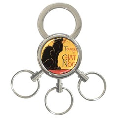 Black Cat 3-ring Key Chains by Valentinaart