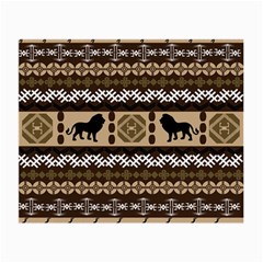 Lion African Vector Pattern Small Glasses Cloth