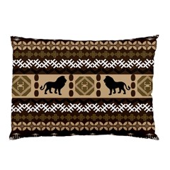 Lion African Vector Pattern Pillow Case