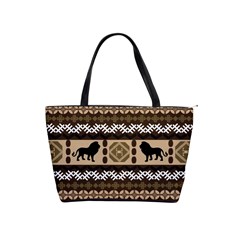 Lion African Vector Pattern Shoulder Handbags