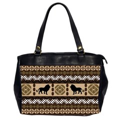 Lion African Vector Pattern Office Handbags (2 Sides) 