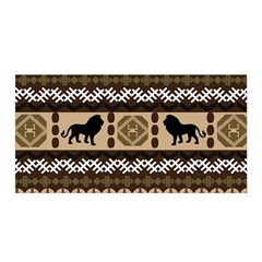 Lion African Vector Pattern Satin Wrap