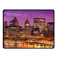 City Night Double Sided Fleece Blanket (Small) 