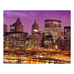 City Night Double Sided Flano Blanket (Large) 