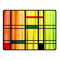 Line Rainbow Grid Abstract Fleece Blanket (Small)