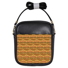 Delicious Burger Pattern Girls Sling Bags by berwies