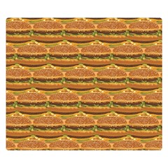 Delicious Burger Pattern Double Sided Flano Blanket (small)  by berwies