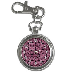 Triangle Knot Pink And Black Fabric Key Chain Watches