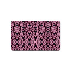 Triangle Knot Pink And Black Fabric Magnet (Name Card)