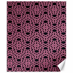 Triangle Knot Pink And Black Fabric Canvas 8  x 10 