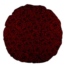 Red Roses Field Large 18  Premium Round Cushions by designworld65