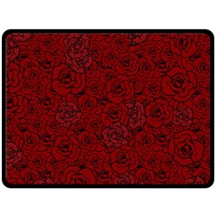 Red Roses Field Double Sided Fleece Blanket (large)  by designworld65