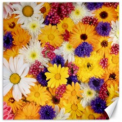 Colorful Flowers Pattern Canvas 16  x 16  