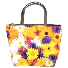 Colorful Flowers Pattern Bucket Bags