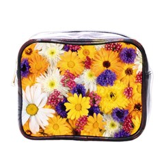 Colorful Flowers Pattern Mini Toiletries Bags