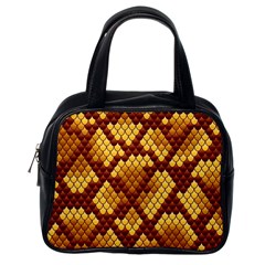 Snake Skin Pattern Vector Classic Handbags (One Side)
