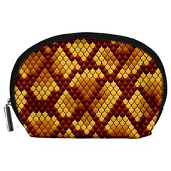 Snake Skin Pattern Vector Accessory Pouches (Large) 