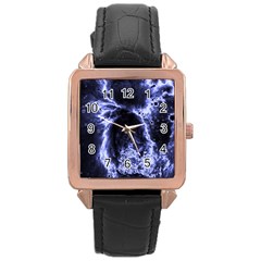 Space Rose Gold Leather Watch 