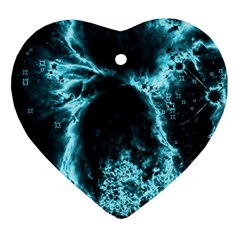 Space Heart Ornament (two Sides) by Valentinaart