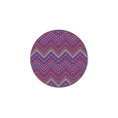 Colorful Ethnic Background With Zig Zag Pattern Design Golf Ball Marker (10 Pack) by TastefulDesigns