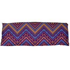 Colorful Ethnic Background With Zig Zag Pattern Design Body Pillow Case Dakimakura (two Sides) by TastefulDesigns