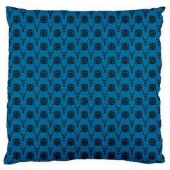 Lion Vs Gazelle Damask In Teal Standard Flano Cushion Case (one Side) by emilyzragz