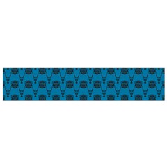 Lion Vs Gazelle Damask In Teal Flano Scarf (small)