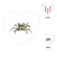 Dark Crab Photo Playing Cards (heart) 