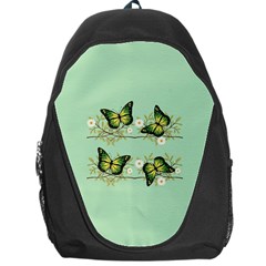 Four Green Butterflies Backpack Bag by linceazul