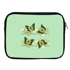 Four Green Butterflies Apple Ipad 2/3/4 Zipper Cases by linceazul