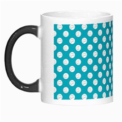 Sleeping Kitties Polka Dots Teal Morph Mugs by emilyzragz