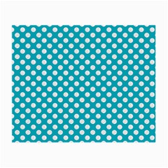 Sleeping Kitties Polka Dots Teal Small Glasses Cloth by emilyzragz