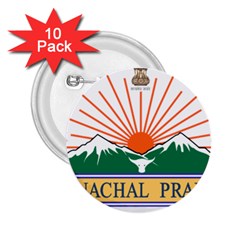 Seal Of Indian State Of Arunachal Pradesh  2 25  Buttons (10 Pack)  by abbeyz71