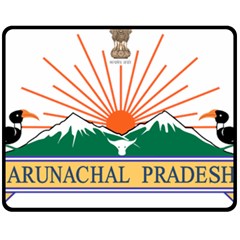 Seal Of Indian State Of Arunachal Pradesh  Double Sided Fleece Blanket (medium) 