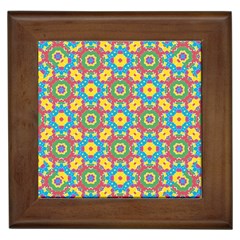 Geometric Multicolored Print Framed Tiles by dflcprints