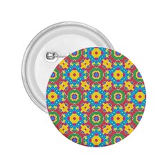 Geometric Multicolored Print 2 25  Buttons by dflcprints