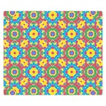 Geometric Multicolored Print Double Sided Flano Blanket (Small)  50 x40  Blanket Front