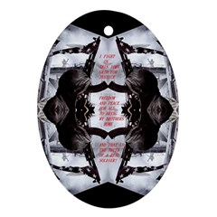 Army Brothers In Arms 3d Oval Ornament (two Sides)