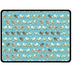 Assorted Birds Pattern Fleece Blanket (large)  by linceazul