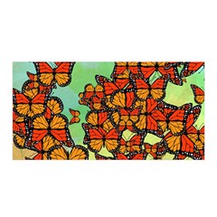 Monarch Butterflies Satin Wrap by linceazul