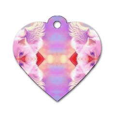 Cat Angels Dog Tag Heart (one Side) by 3Dbjvprojats
