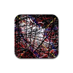 Art Rubber Square Coaster (4 Pack)  by Valentinaart