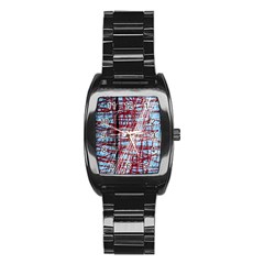 Art Stainless Steel Barrel Watch