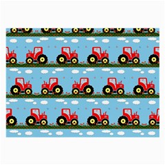 Toy Tractor Pattern Large Glasses Cloth (2-side)