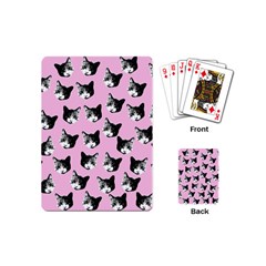 Cat Pattern Playing Cards (mini)  by Valentinaart