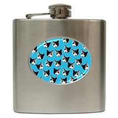 Cat Pattern Hip Flask (6 Oz) by Valentinaart